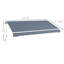 Auvent de patio rétractable 12 'x 10'. Manivelle manuelle et tissu à l'eau. Cadre en aluminium pour différentes surfaces et environnements. Gris anthracite - avec manivelle silencieuse, balcon, cour,