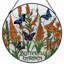 Vitrail de jardin en verre coloré 12 "H