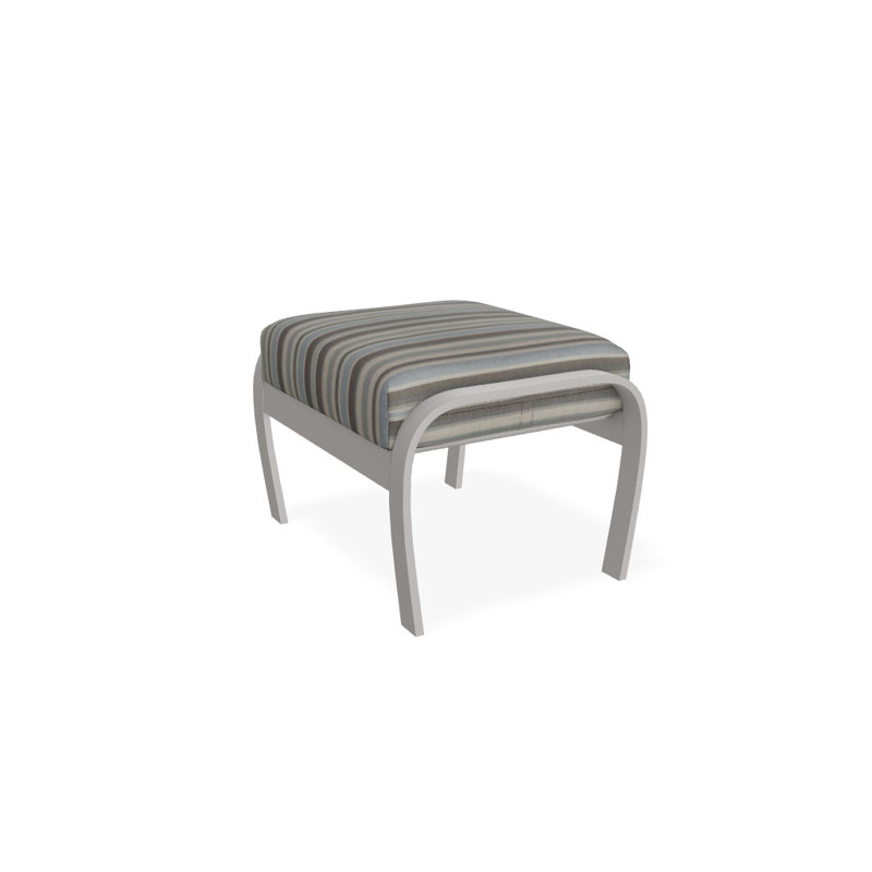 Repose-pieds avec coussin Askar, Aperçu de nuage, Gris chaleureux texturé