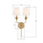Applique murale 2 lumières Dassel-109234075