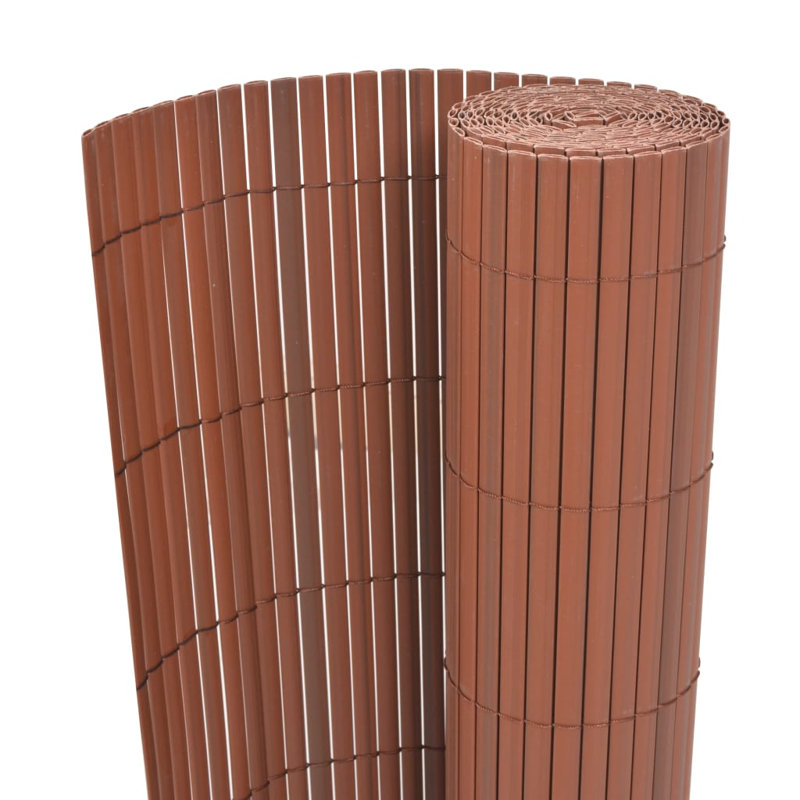 Double-Sided Garden Fence (3m x 0.9m), Brown