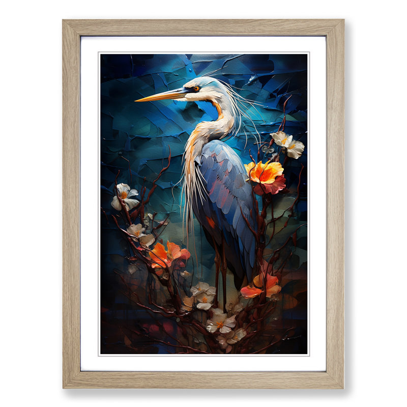 Heron Orphism - Framed Print