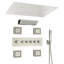 Système de douche thermostatique encastré 5 fonctions L 23 po x l 16 po avec bec de massage pour le cou et 4 jets corporels-121846574
