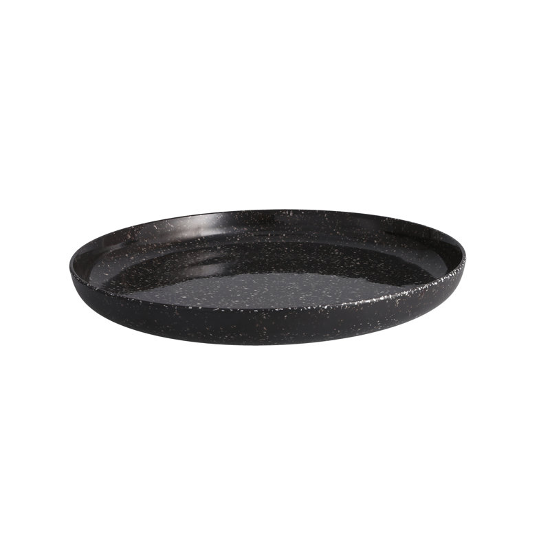 Camp Coupe Round Melamine Dinner Plate, Charcoal