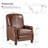 Glen Ellyn 30" W Top Grain Leather Push-Back Recliner-1569054202