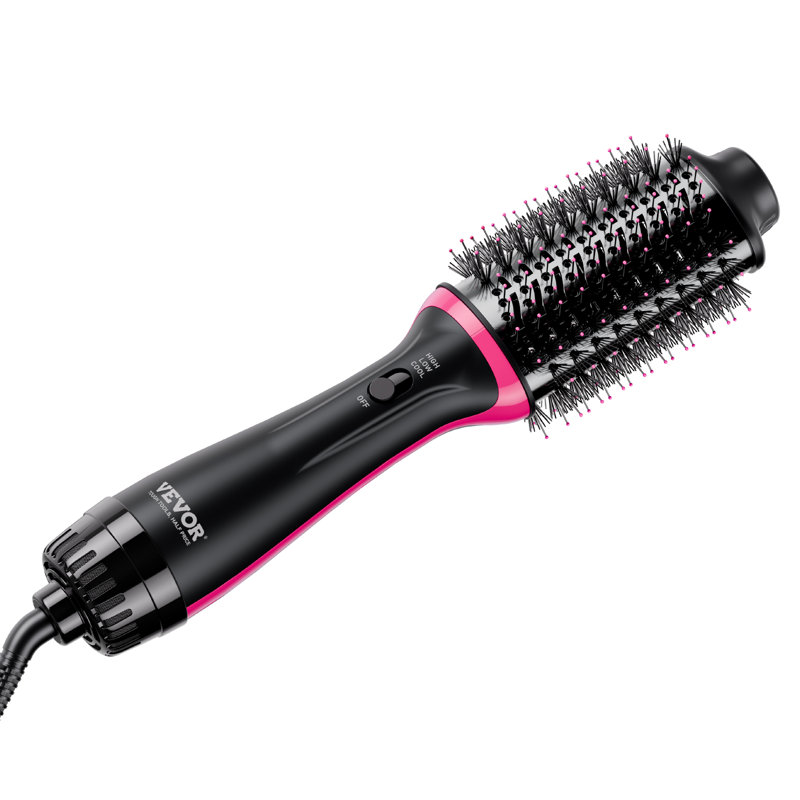 Séchoir à cheveux avec brosse à air chaud à double tension et baril ovale 2,56 po