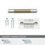 Poignée armoire Esquire 3 pouces ou 3-3 / 4 pouces (76 mm ou 96 mm) nickel poli / champagne doré-105703152-48569963