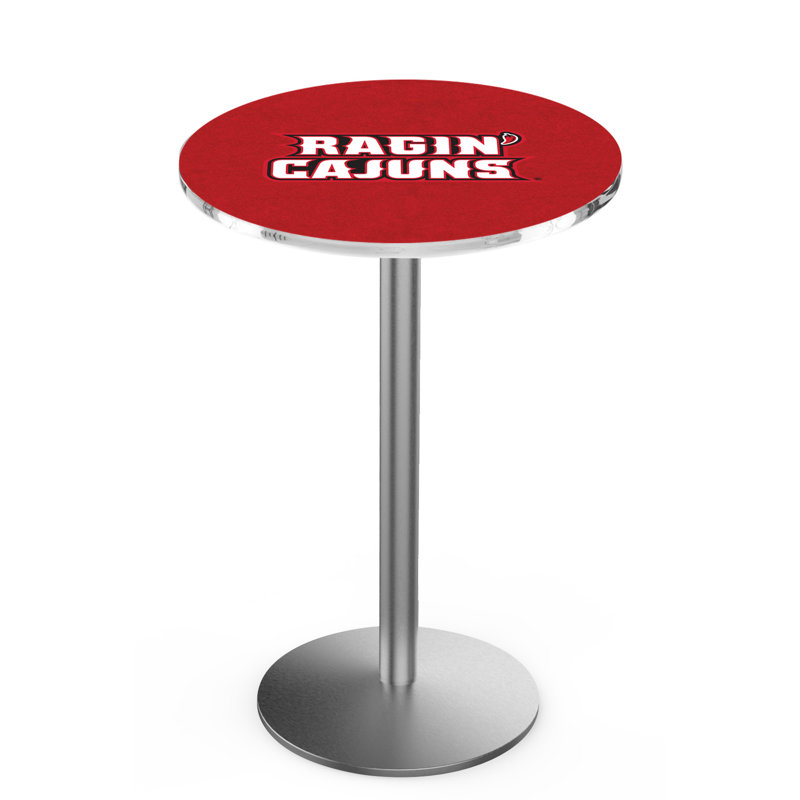 Round Metal Base Dining Table, Stainless Steel, University of Louisiana at Lafayette