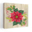 Christmas Poinsettia 1 Piece Wrapped Canvas Wall Art-2077753015