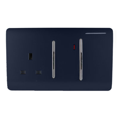 Trendi Switch 45 Amp Cooker Switch & 13 Amp Plug Socket with Neon