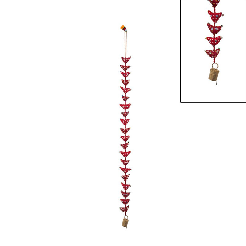Carillon 20 oiseaux verts, Rouge