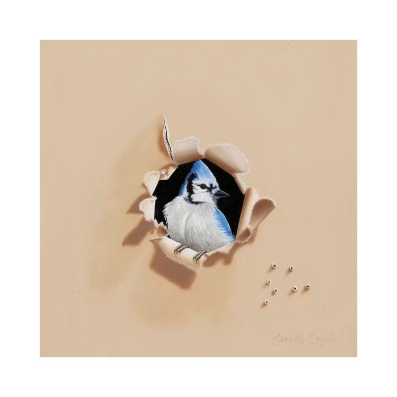 Blue Bandit by Camille Engel - Wrapped Canvas Painting, 66.04cm H x 66.04cm W x 1.9cm D