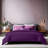 Premium Quilt Cover, 100% Cotton Ranforce, 61 x 87 | Soft Purple Color, 155 Thread Count | Easy Button Closure, Machine Washable at 86°F | Perfect for Luxurious Bedding & Cozy Bedroom Decor-112892794-112892789