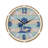 Isla Nautical Round Shiplap Metal Wall Clock