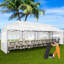 30 Ft x 10 Ft Real Heavy Duty Steel Pop-Up Canopy with 8 Removable Sidewalls-109709138
