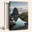 «Coastal Rock Stack Reflection In Calm Tide Pool», art mural-133063088