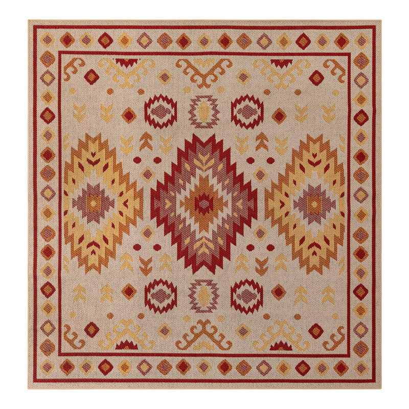 Tapis intérieur / extérieur Marlenia Marlenia, Carré 7 pi 10 po