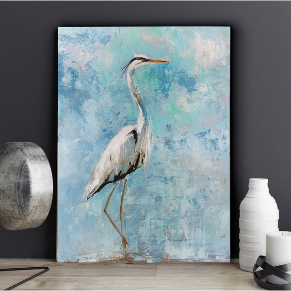 Highland Dunes Hazy Morning Heron On Canvas Print & Reviews | Wayfair