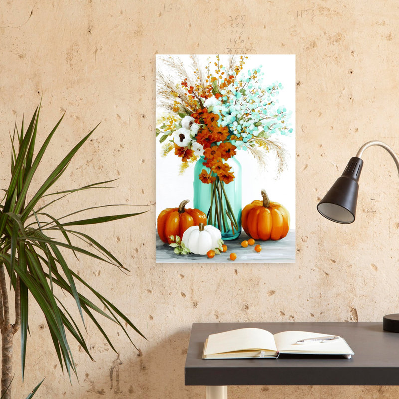 Art contemporain, art mural d'automne moderne, H 24 po x l 16 po