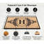Tapis de porte en fibre de coco naturel et en caoutchouc monogrammé à la main Jahkobe Floral - 30 po x 60 po, robuste, durable et durable-709543632