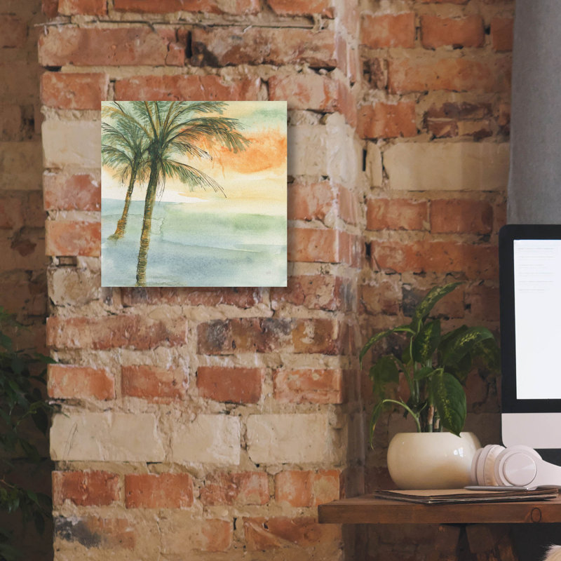 «Island Sunset 1» par Chris Paschke, art mural sur toile, H 12 po x l 12 po x P 0,75 po