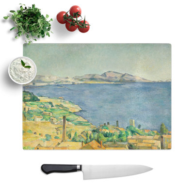 The Gulf of Marseilles by Paul Cezanne Chopping Board
