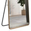 4ème génération, miroir de plancher sur pied, cadre en aluminium doré, magasin de vêtements, alliage de café
