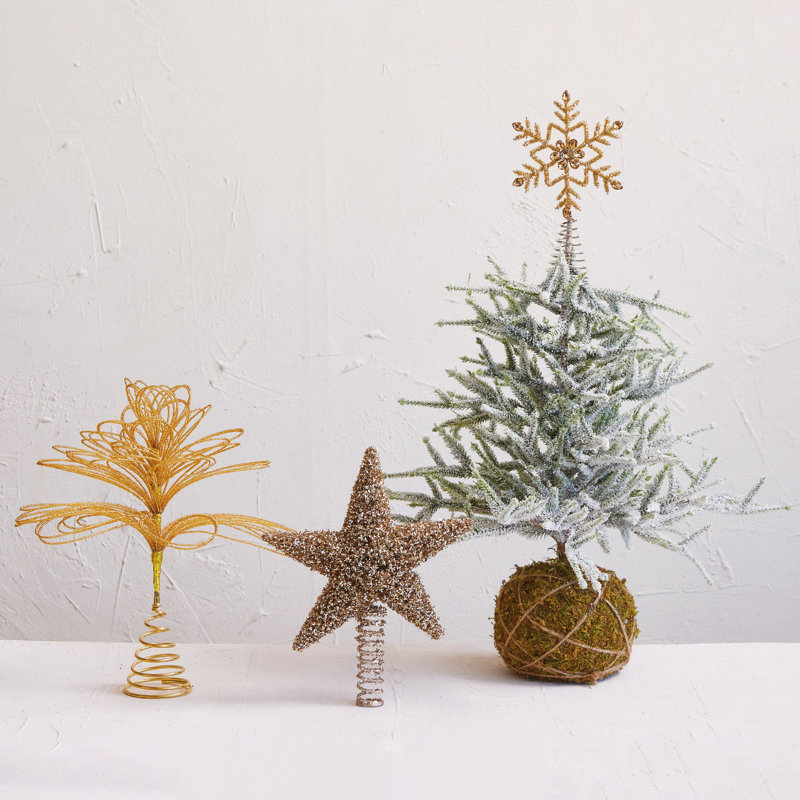 Solid Color Tree Topper, Gold