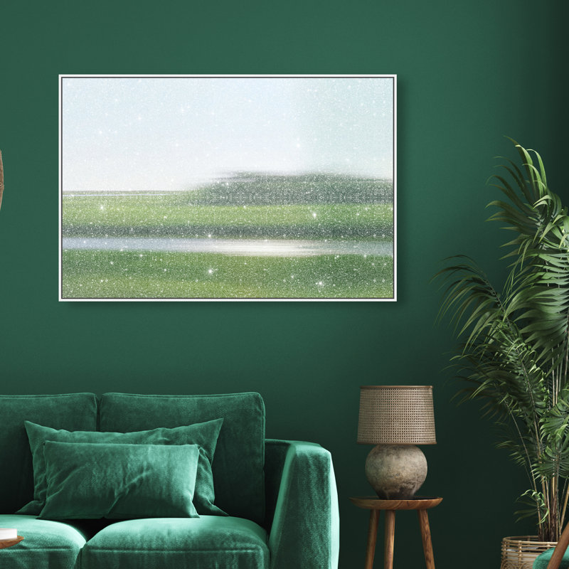 Velocity Meadow II Print by Oliver Gal, 11"H x 16"W, White Floater Frame