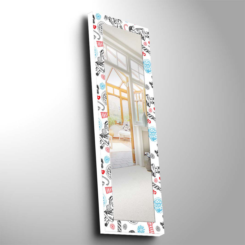 Engineered Wood Flat Wall Mirror