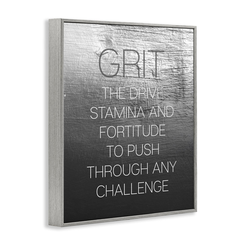  «Grit Motivation», art de la giclée encadrée par Daphne Polselli, Estampe numérique Farmhouse, H 30 po x l 24 po