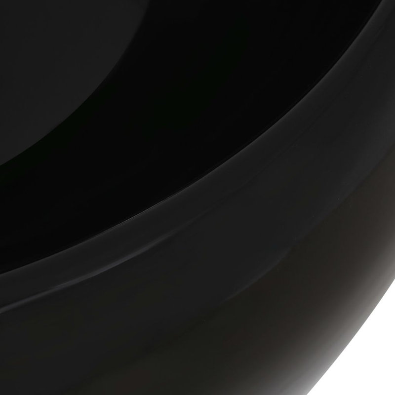 Metro Lane Farrah 400mm L Ceramic Circular Sink, Black