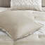 3 pièces d'édredon en coton chenille. Double / grand. Thème taupe. . 2 taies décoratives. . Articles essentiels pour la chambre à coucher lit double / grand avec chenille. Imprimé taupe. Revers uni. Comprend la literie lavable à la machine-118740220-118740221