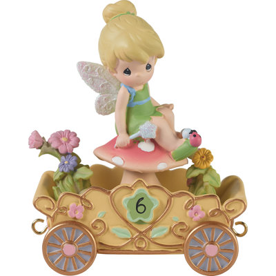 Precious Moments Disney Birthday Parade Age 6 Tinker Bell Holding Wand 4.53 Inch