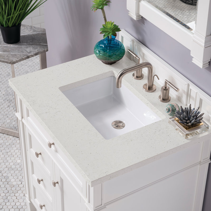 Brittany 30'' W Single Vanity, Lime Delight, Bright White, 8" Widespread