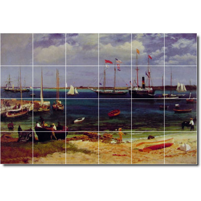 36" x 24" Ceramic Painting Decorative Mural Tile 6" x 6"
