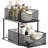 Sorbus 2-Tier Baskets with Mesh Sliding Drawers-908759286