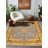 Girvin Yellow Oriental Machine Printed Cotton Polyester Area Rug-1008560761