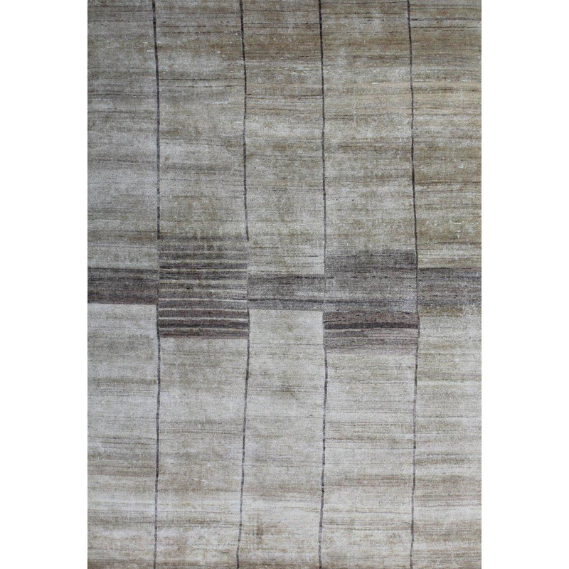 Rumi Silk Coconut Area Rug, Rectangle 7'9" x 10'9"