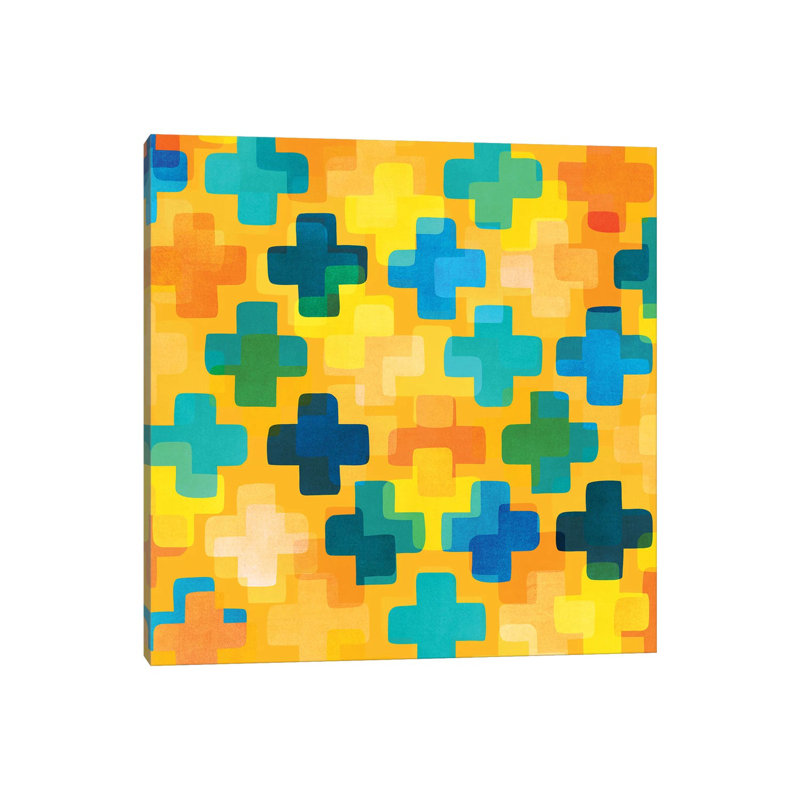 Positivity by Modern Tropical - Wrapped Canvas Painting, 30.48 cm H x 30.48 cm W