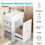 Meuble-lavabo de 20 po avec lavabo en céramique, armoire de rangement en MDF avec tiroir, tablette latérale-1756928636