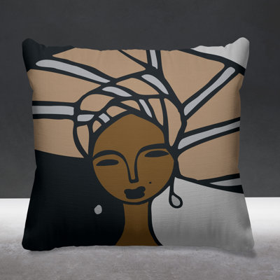 Abstract Outdoor Reversible Throw Pillow