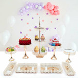 Ensemble de présentoirs à gâteaux 9 pièces