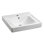 Lavabo de salle de bain mural rectangulaire en porcelaine vitreuse avec trop-plein Decorum