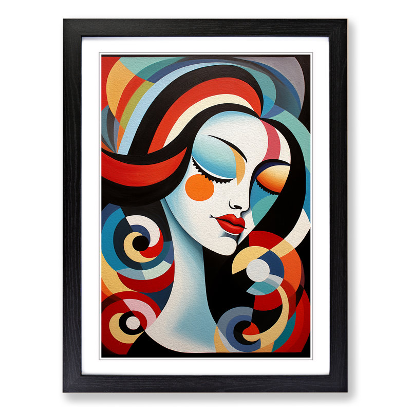 Pablo Picasso Op Art - Framed Print, Black Framed, 34cm H x 25cm W x 2cm D
