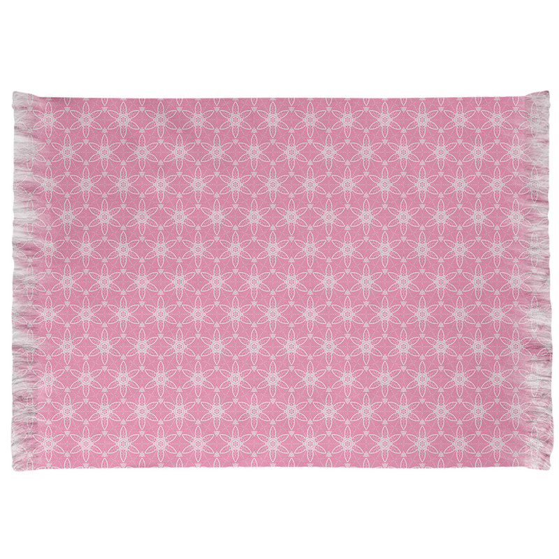 Tapis zone rose ornée cercles Mcguigan, Non
