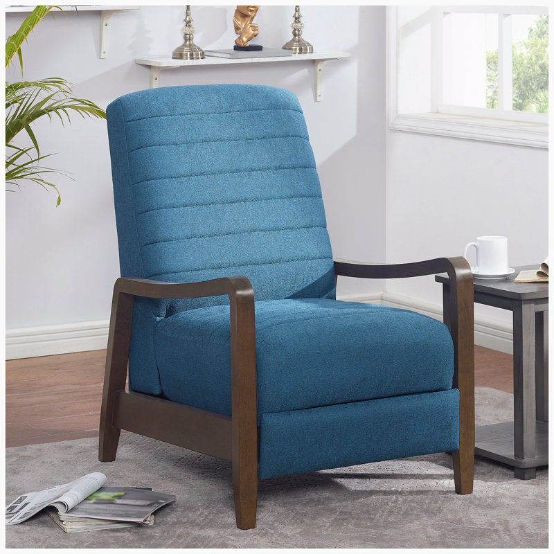 Fauteuil l 27 po, Mélange de lin bleu marine