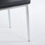 Ensemble de 4 chaises, couleur chrome, siège noir-662848133-662848132