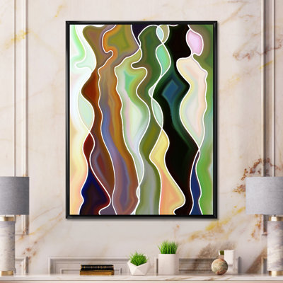 " Abstract Colourful Female Curves "