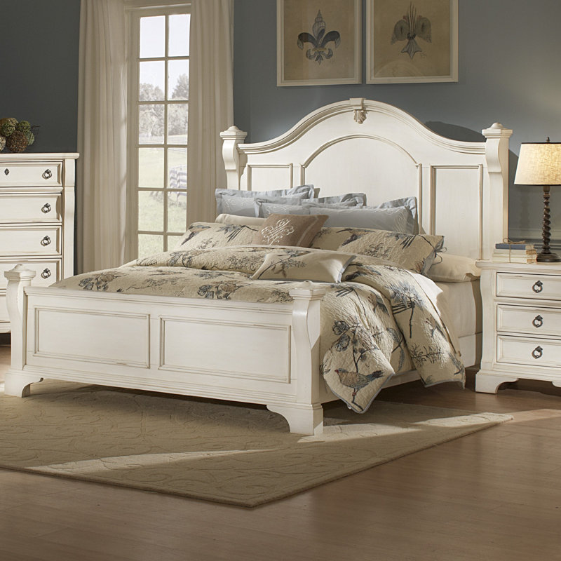 Shroyer Panel Headboard, Queen, Antique Cobblestone White